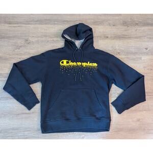 BACK TO SCHOOL Mint Condition Mens CHAMPION Blue Hoodie Sweatshirt ~ Medium